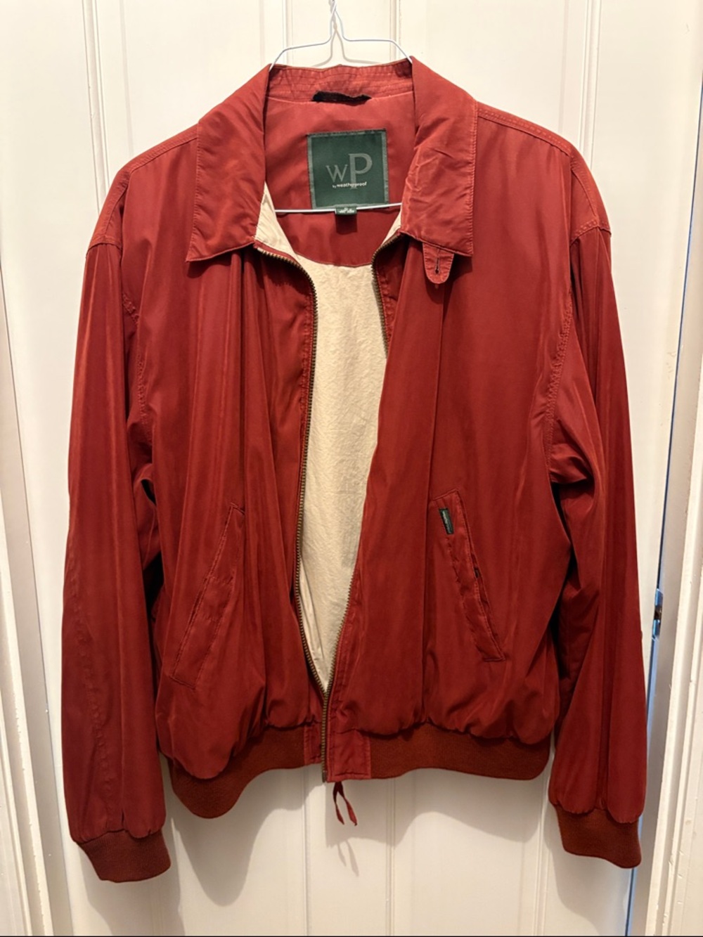 wP Burgundy Lightweight Harrington Jacket